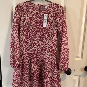 Topshop Pink and Cream Printed Mini Dress